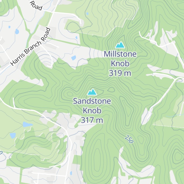 Map of Sandstone Knob