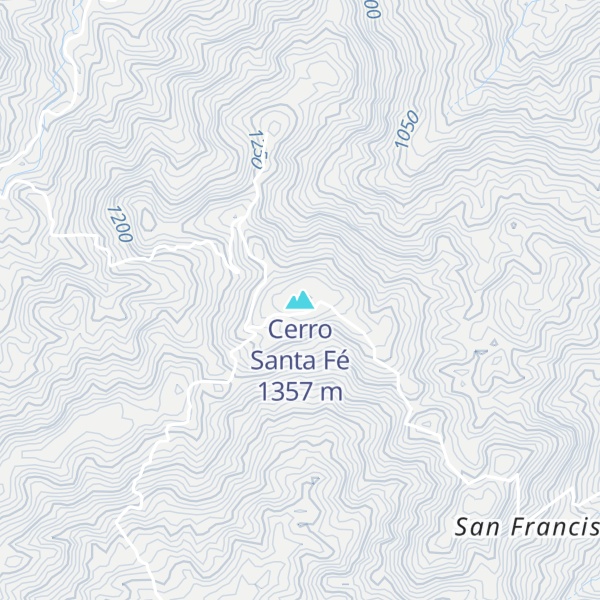 Map of Cerro Santa Fé