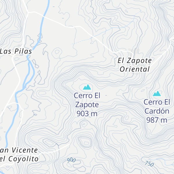 Map of Cerro El Zapote