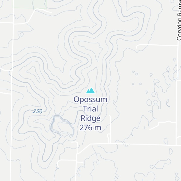 Map of Opossum Trial Ridge