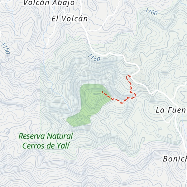 Map of Cerro Volcán Yalí