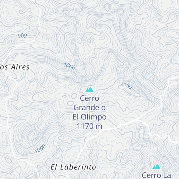 Map of Cerro Grande o El Olimpo