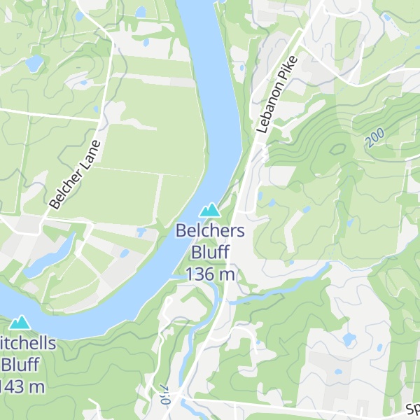 Map of Belchers Bluff