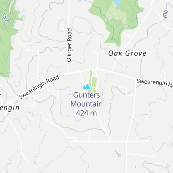 Map of Gunters Mountain