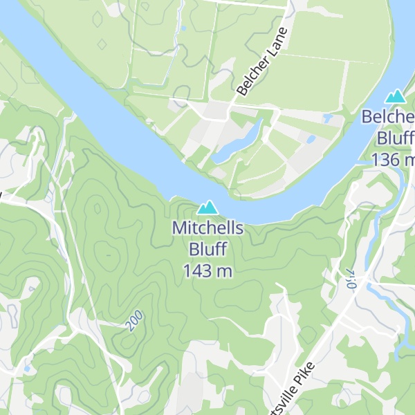 Map of Mitchells Bluff