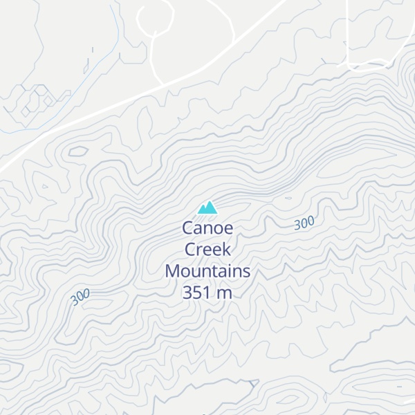 Map of Canoe Creek Mountains