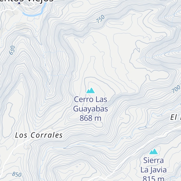Map of Cerro Las Guayabas