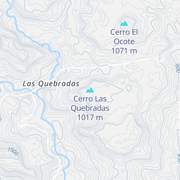 Map of Cerro Las Quebradas