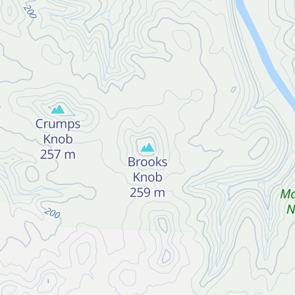 Map of Brooks Knob