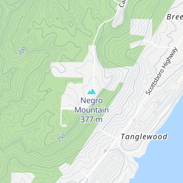 Map of Negro Mountain