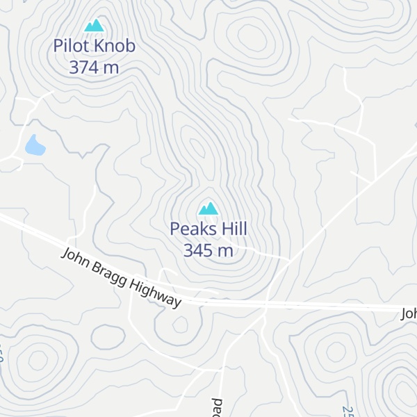 Map of Peaks Hill