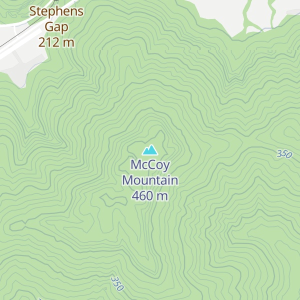 Map of McCoy Mountain