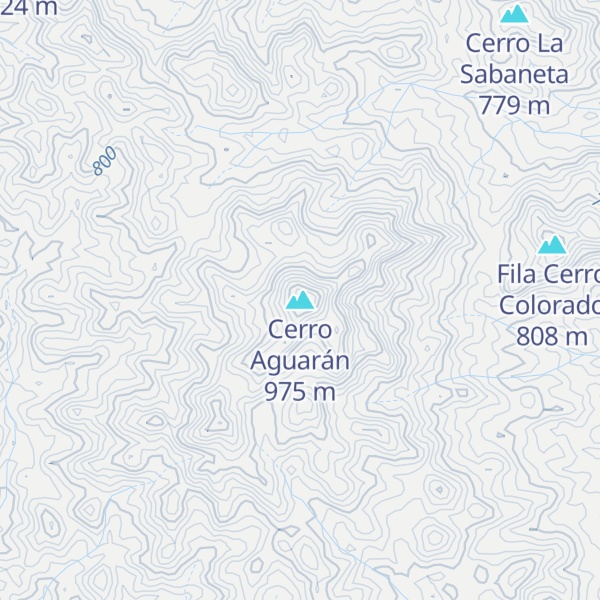Map of Cerro Aguarán