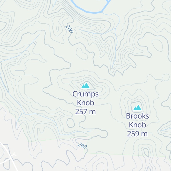 Map of Crumps Knob