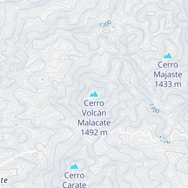 Map of Cerro Volcán Malacate