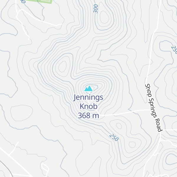 Map of Jennings Knob