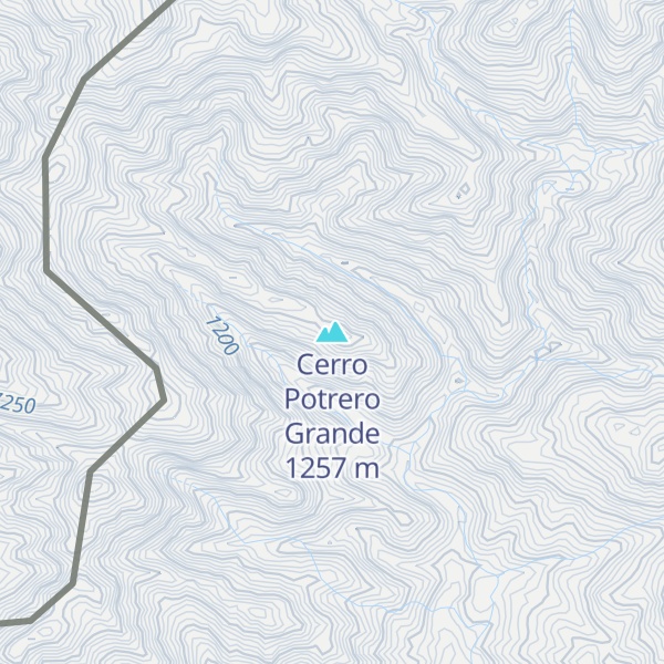 Map of Cerro Potrero Grande