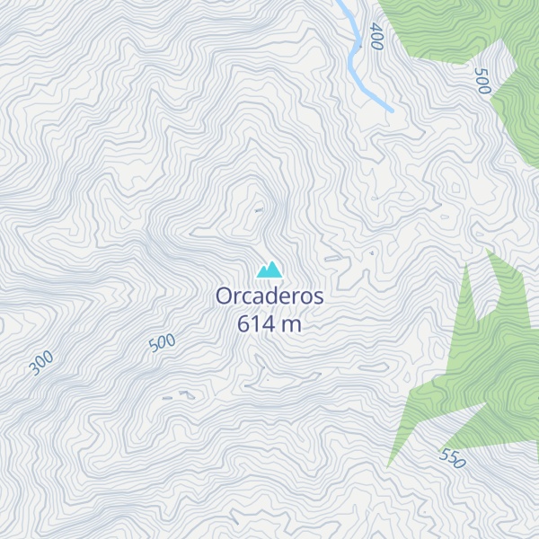 Map of Orcaderos