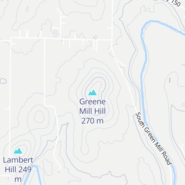 Map of Greene Mill Hill