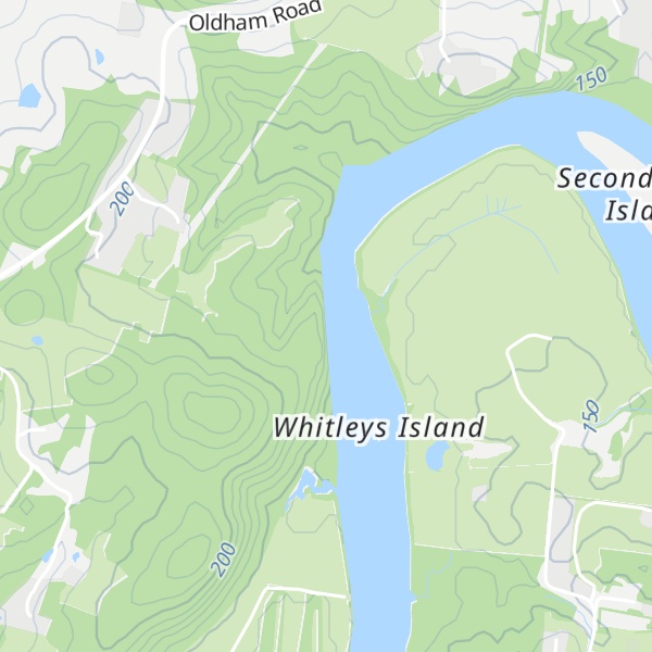 Map of Whitleys Bluff