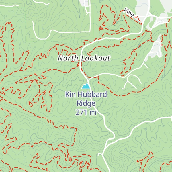Map of Kin Hubbard Ridge