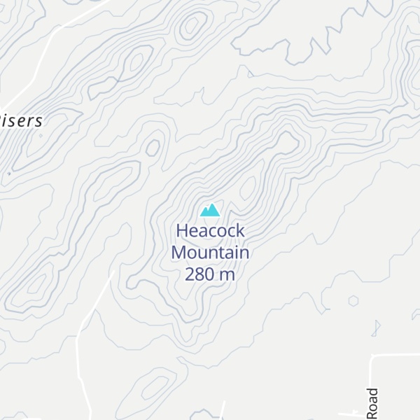 Map of Heacock Mountain