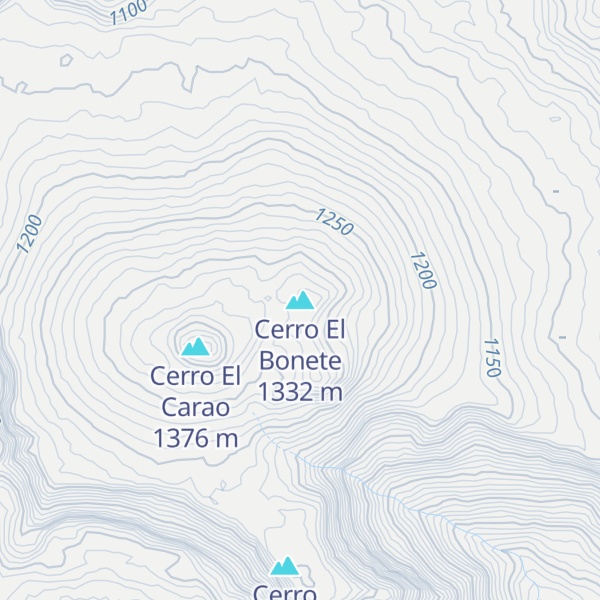 Map of Cerro El Bonete