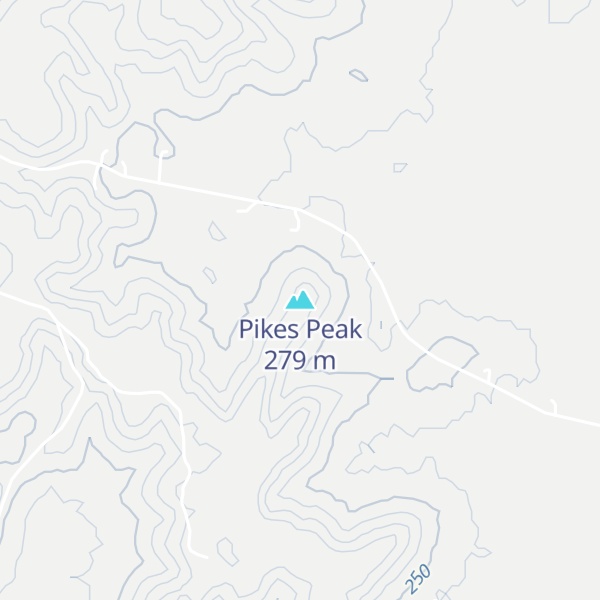 Map of Pikes Peak