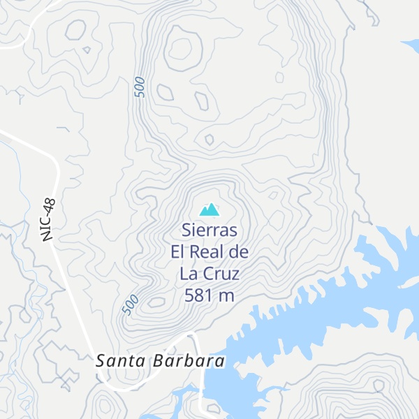 Map of Sierras El Real de La Cruz
