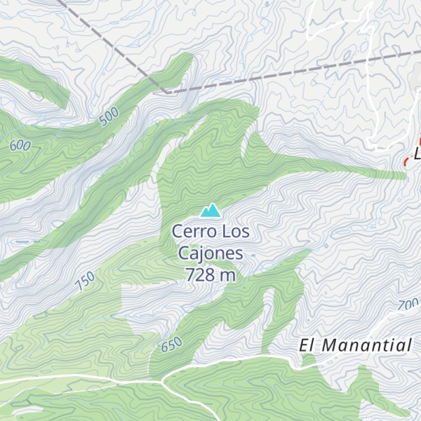 Map of Cerro Los Cajones