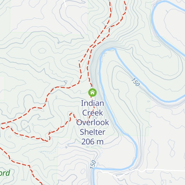Map of Indian Creek Overlook Shelter