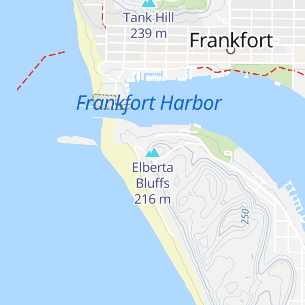 Map of Elberta Bluffs