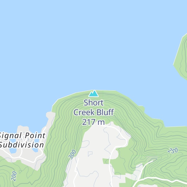 Map of Short Creek Bluff