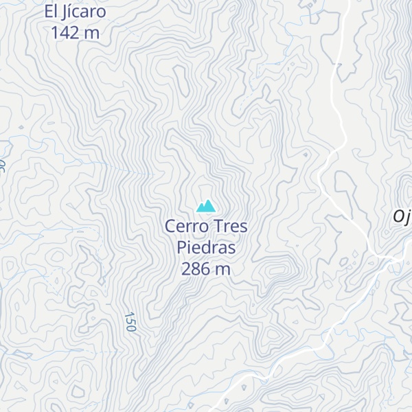 Map of Cerro Tres Piedras