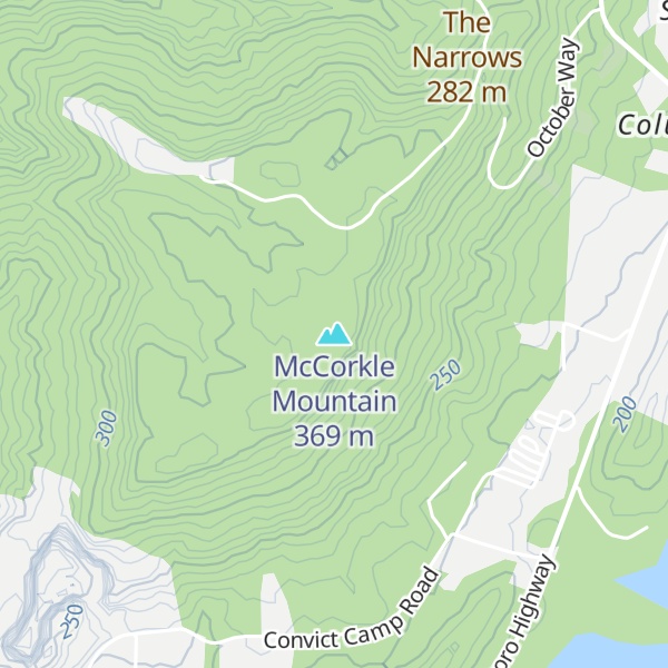 Map of McCorkle Mountain