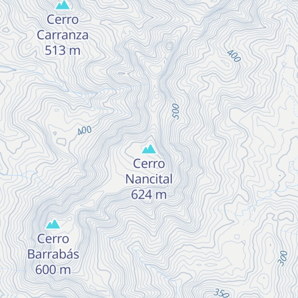 Map of Cerro Nancital