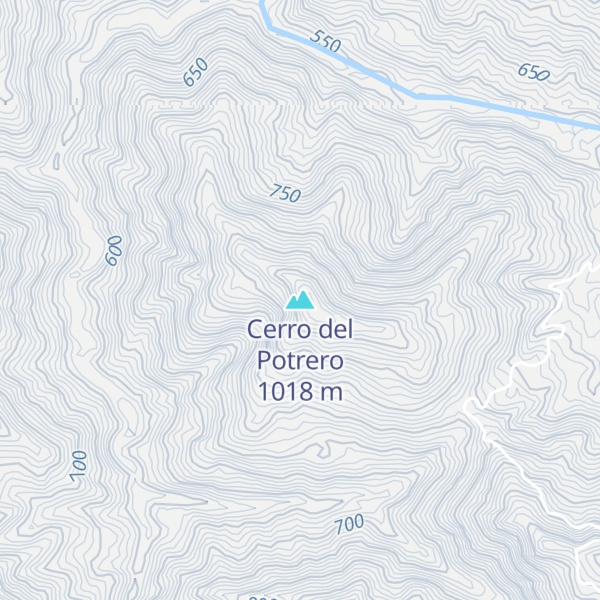 Map of Cerro del Potrero