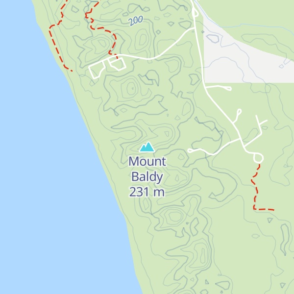 Map of Mount Baldy