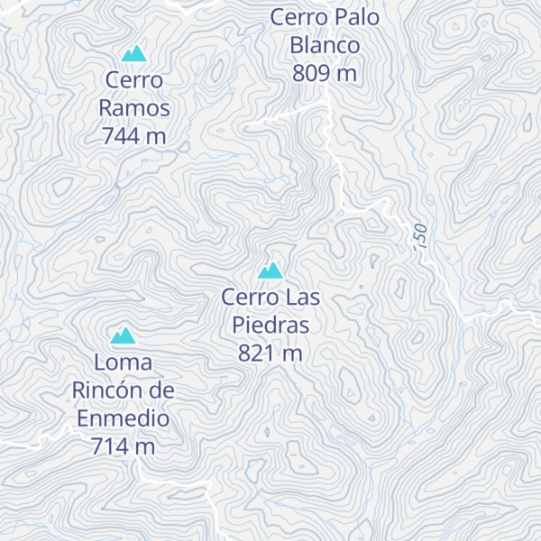 Map of Cerro Las Piedras