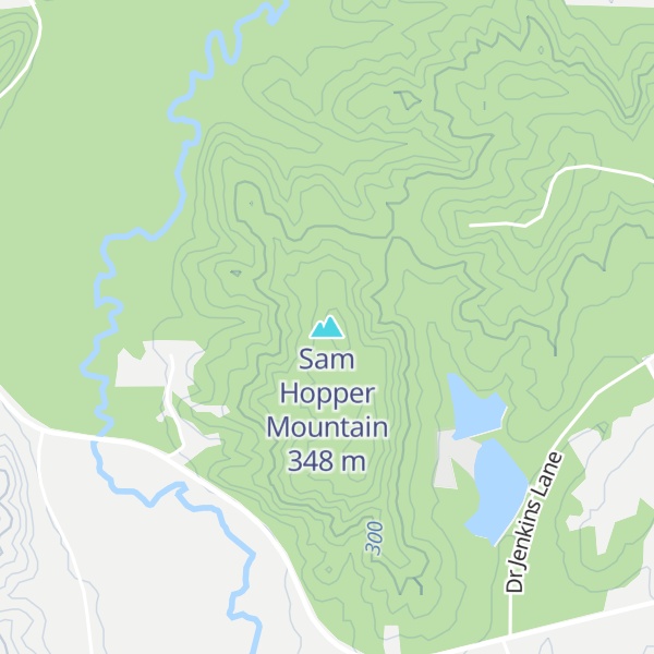 Map of Sam Hopper Mountain