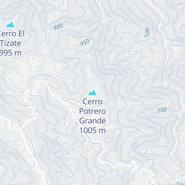 Map of Cerro Potrero Grande