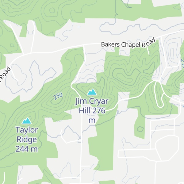 Map of Jim Cryar Hill