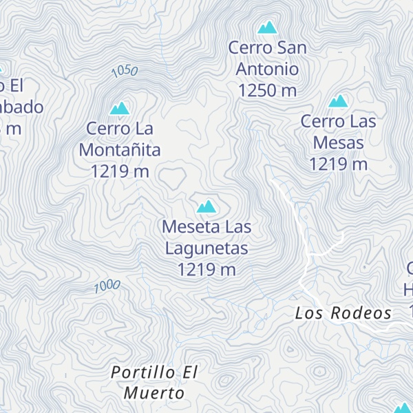 Map of Meseta Las Lagunetas
