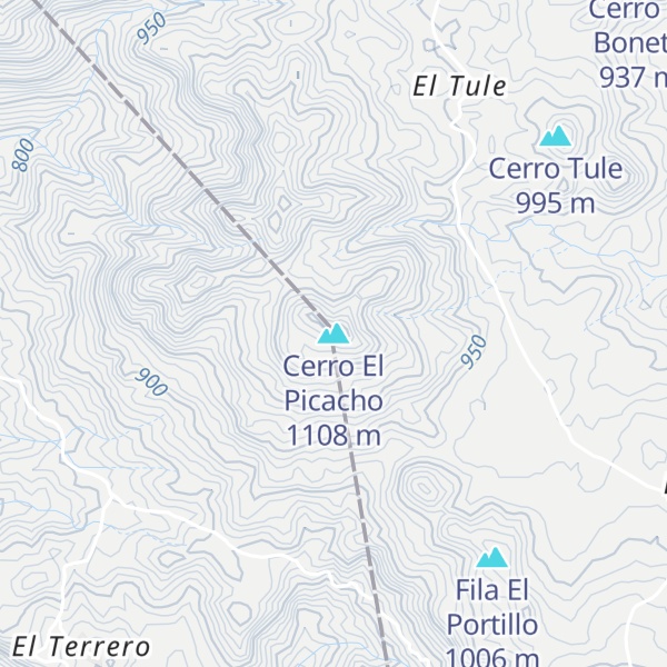 Map of Cerro El Picacho