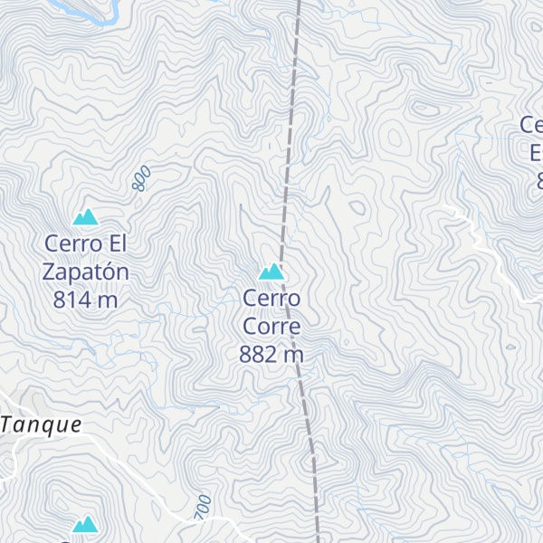 Map of Cerro Corre