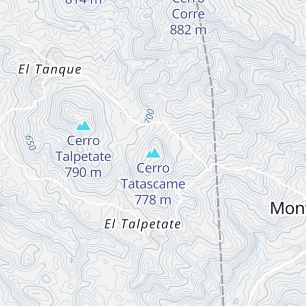 Map of Cerro Tatascame