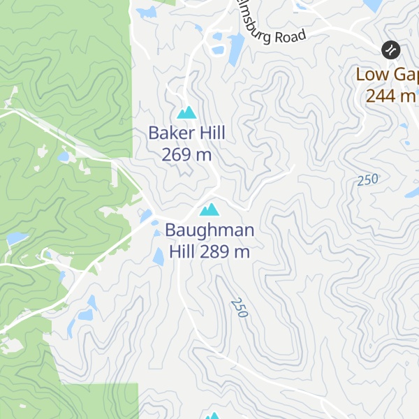 Map of Baughman Hill