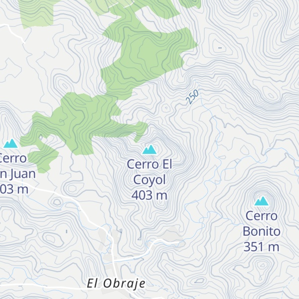 Map of Cerro El Coyol