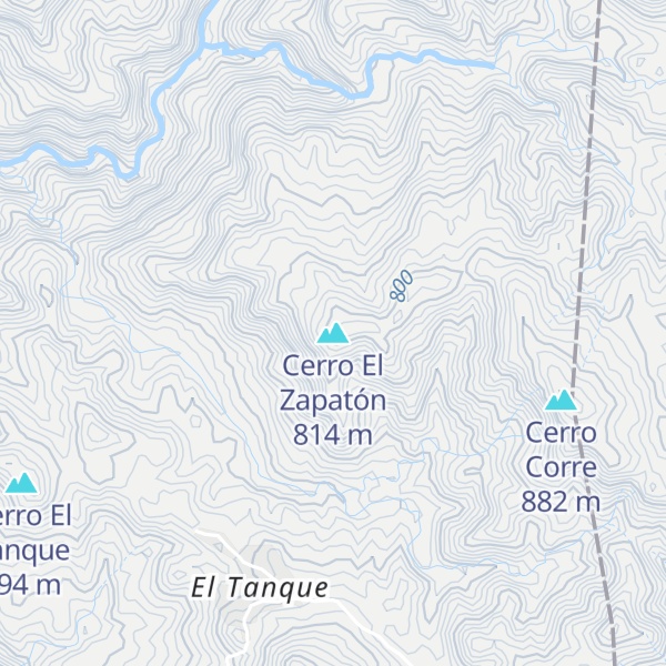 Map of Cerro El Zapatón
