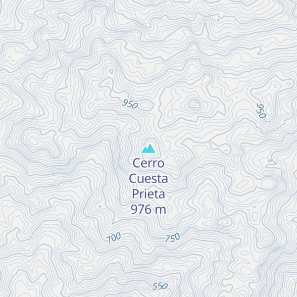 Map of Cerro Cuesta Prieta